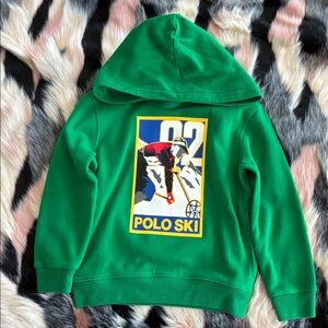 Kids Polo by Ralph Lauren Green Ski Graphic Hoodie